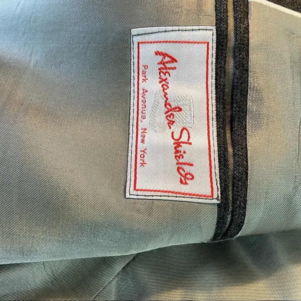 Vintage Charcoal Alexander Shields Park Ave, NY Suit  44R